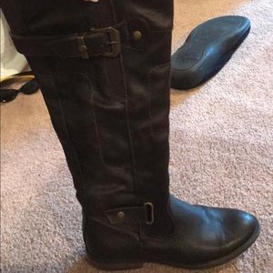 Dark brown knee high boots